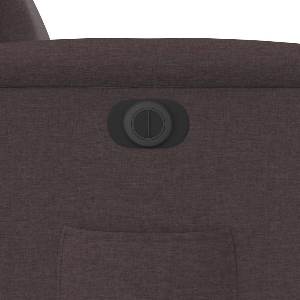 Fauteuil inclinable électrique marron foncé tissu