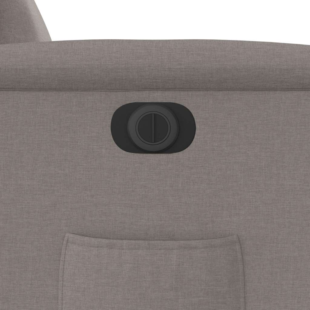 Fauteuil inclinable électrique taupe tissu