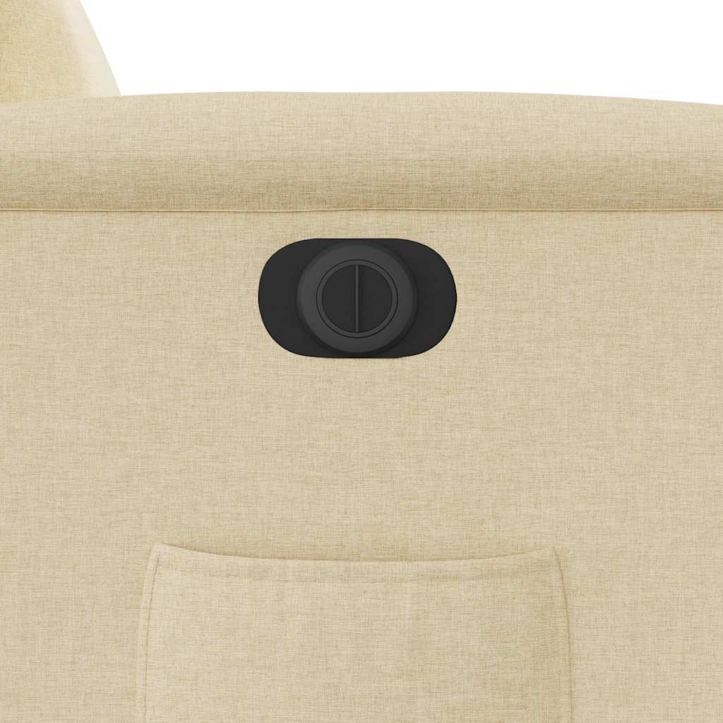 Fauteuil inclinable électrique crème tissu