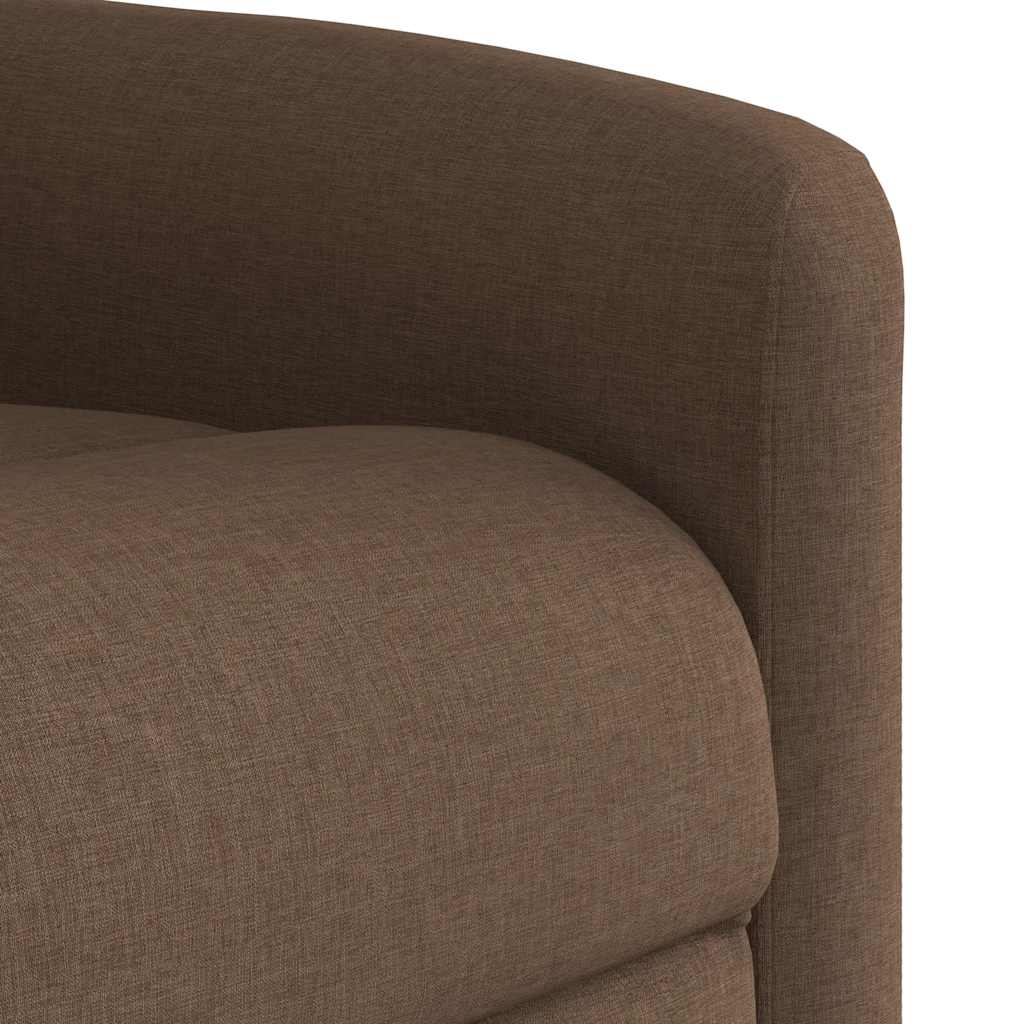 Fauteuil inclinable de massage électrique Marron Tissu