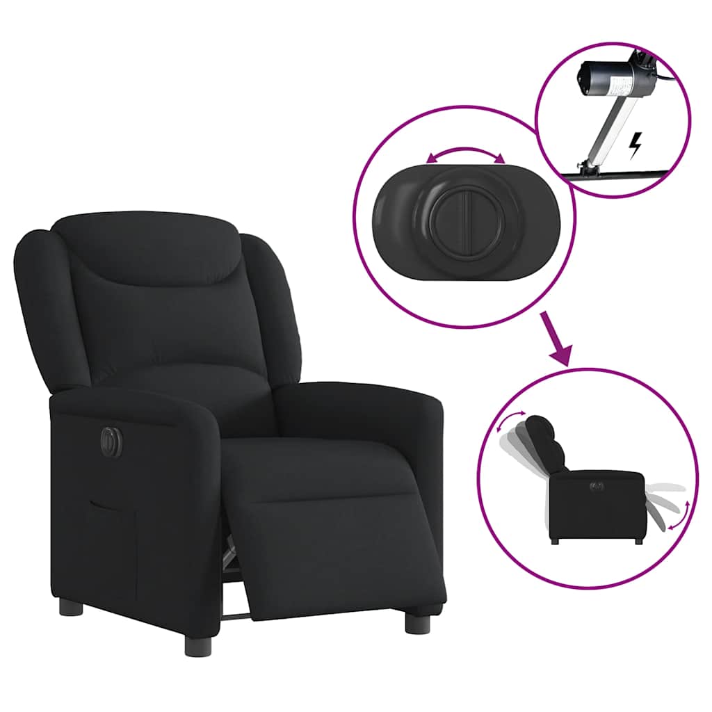 Fauteuil inclinable électrique Noir Tissu - XIOS