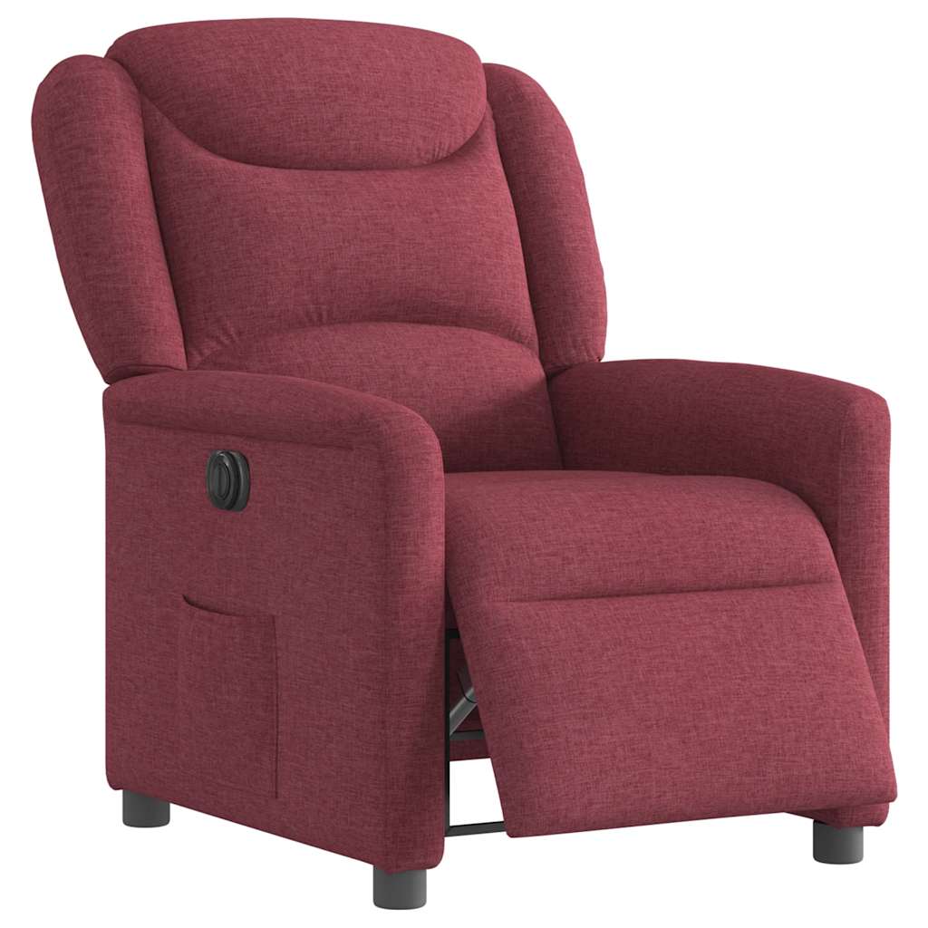 Fauteuil inclinable électrique Rouge bordeaux Tissu - XIOS