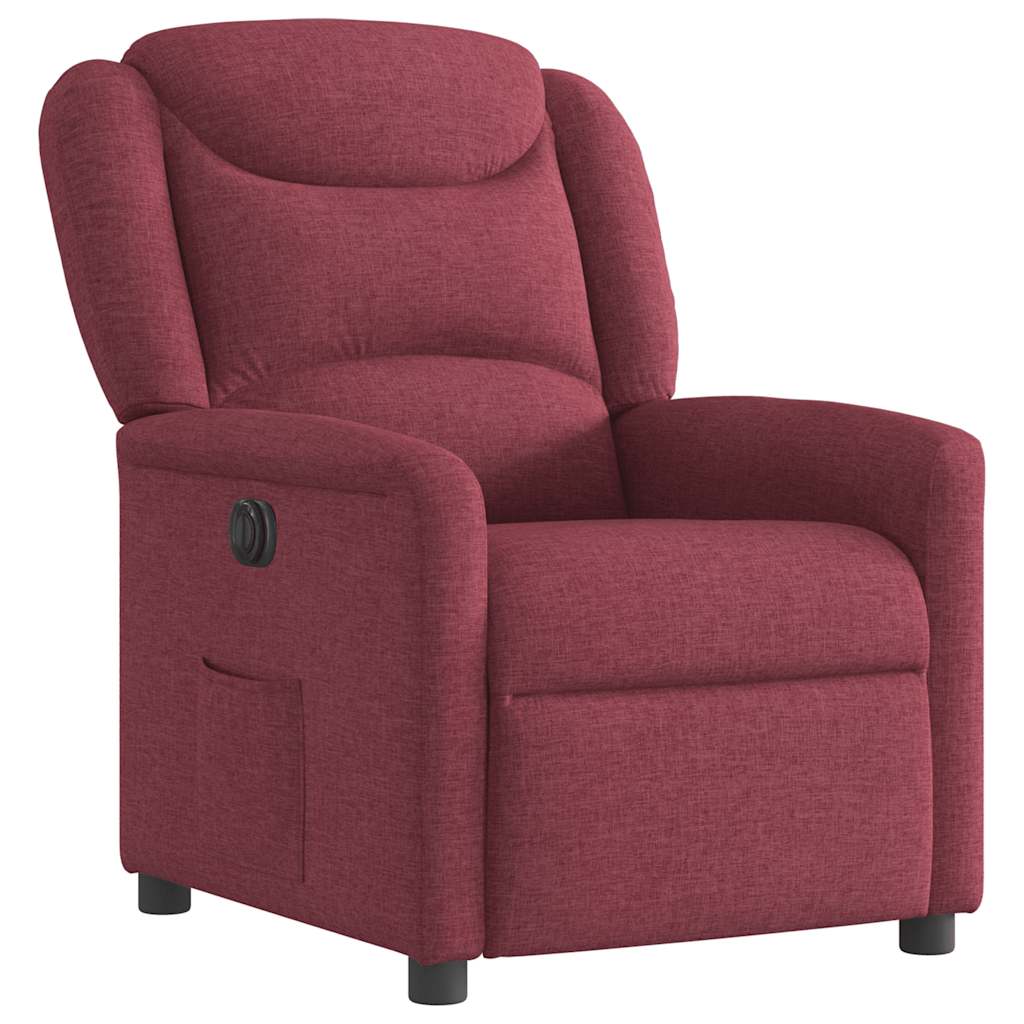 Fauteuil inclinable électrique Rouge bordeaux Tissu - XIOS