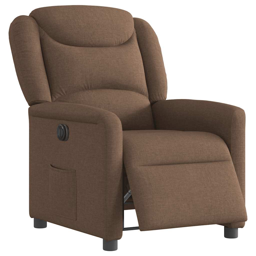 Fauteuil inclinable électrique Marron Tissu - XIOS