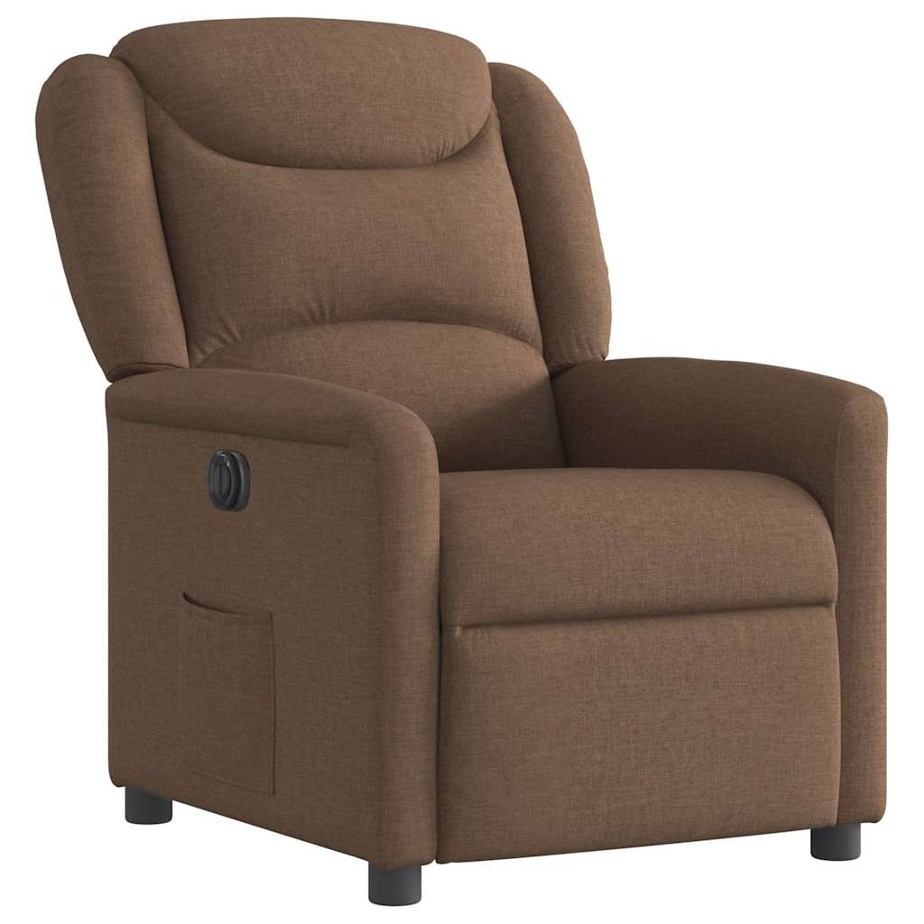 Fauteuil inclinable électrique Marron Tissu - XIOS