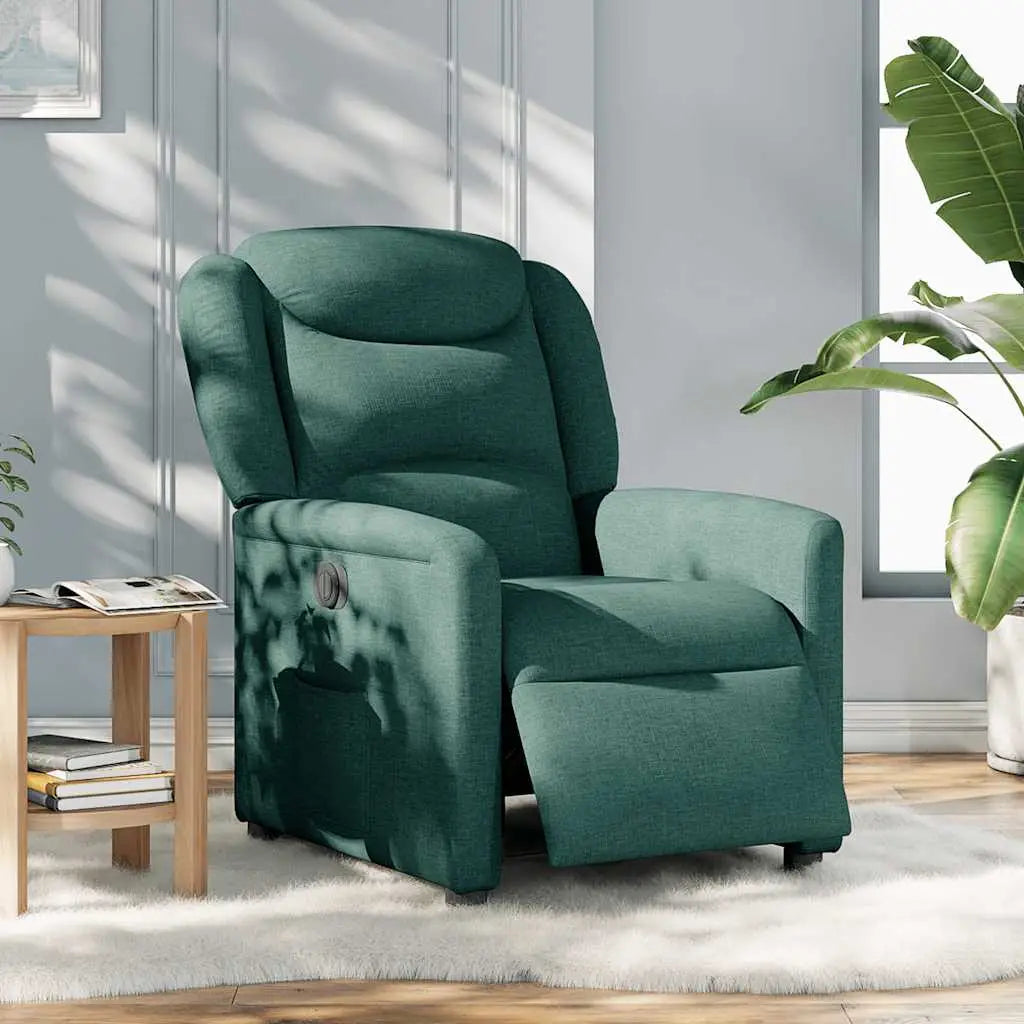 Fauteuil inclinable électrique Vert foncé Tissu - XIOS
