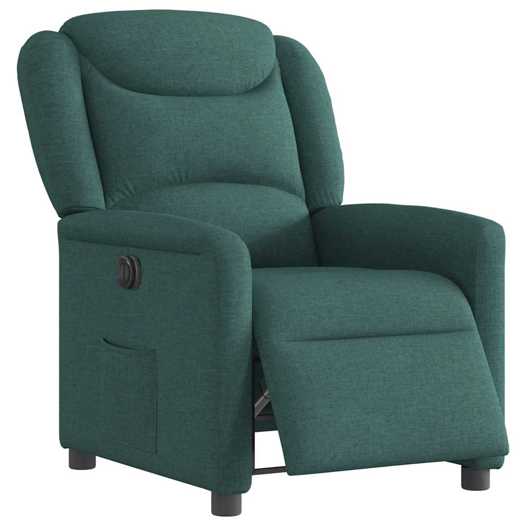 Fauteuil inclinable électrique Vert foncé Tissu - XIOS