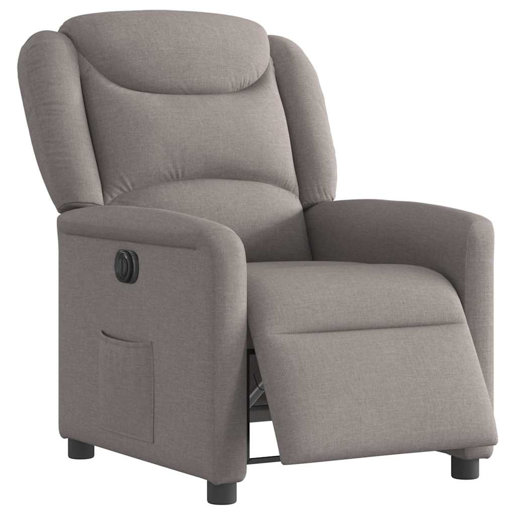 Fauteuil inclinable électrique Taupe Tissu - XIOS