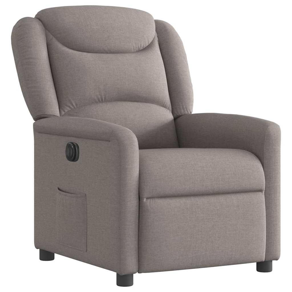 Fauteuil inclinable électrique Taupe Tissu - XIOS