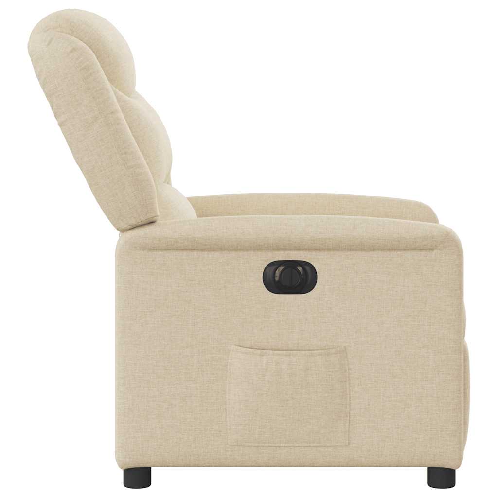 Fauteuil inclinable électrique Crème Tissu - XIOS