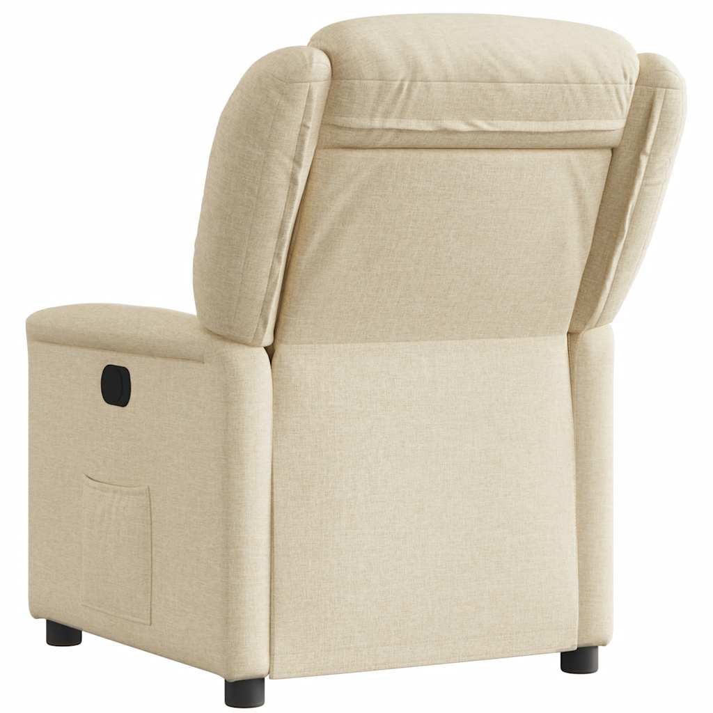 Fauteuil inclinable électrique Crème Tissu - XIOS