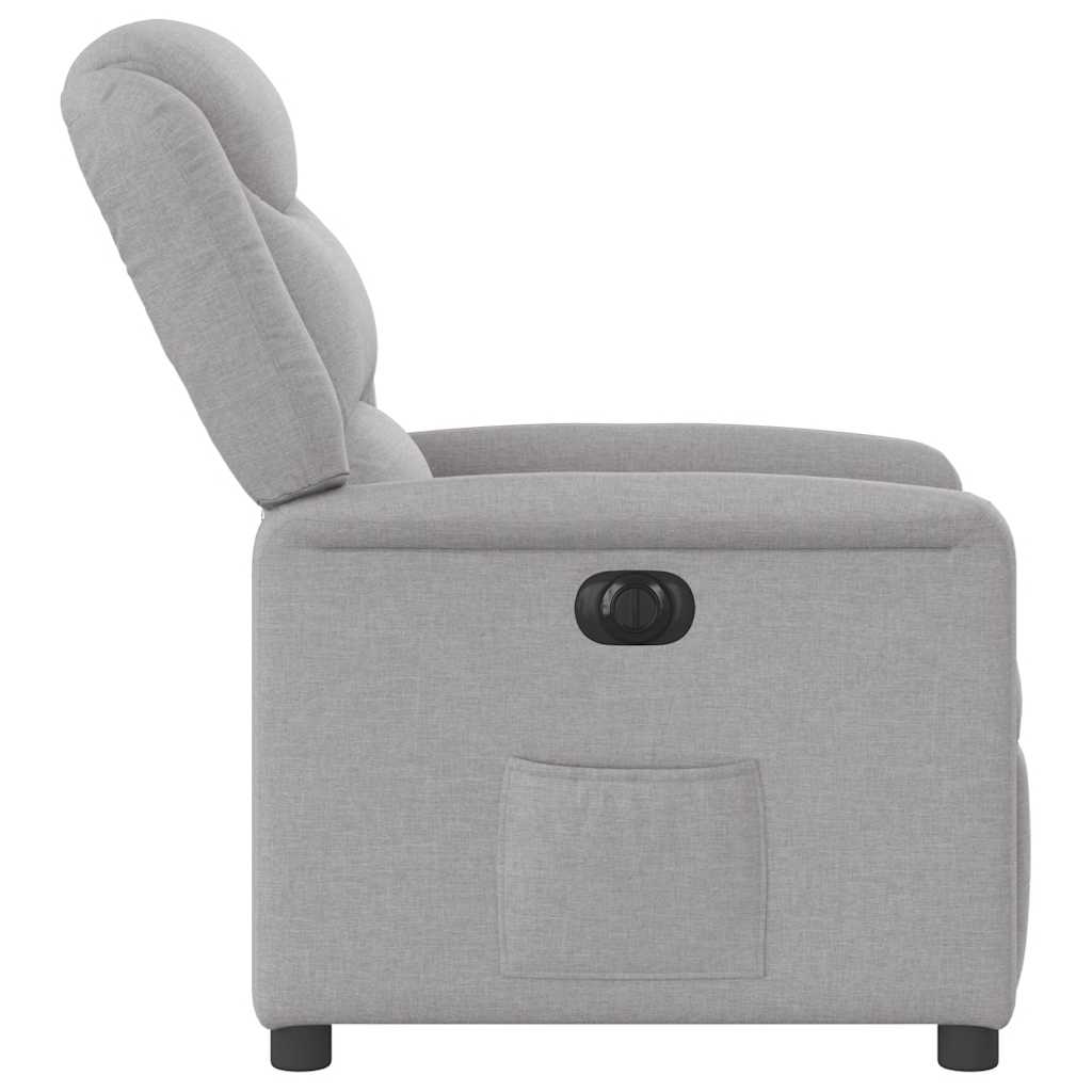 Fauteuil inclinable électrique gris nuage tissu - XIOS