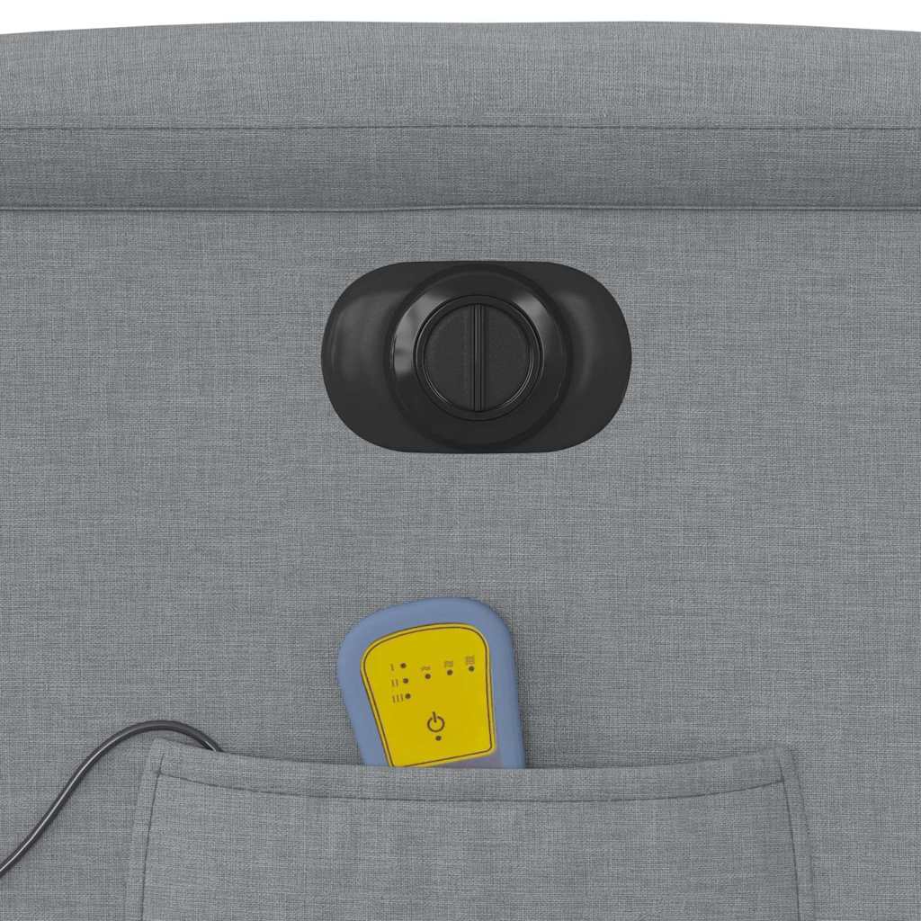 Fauteuil de massage inclinable électrique gris clair tissu