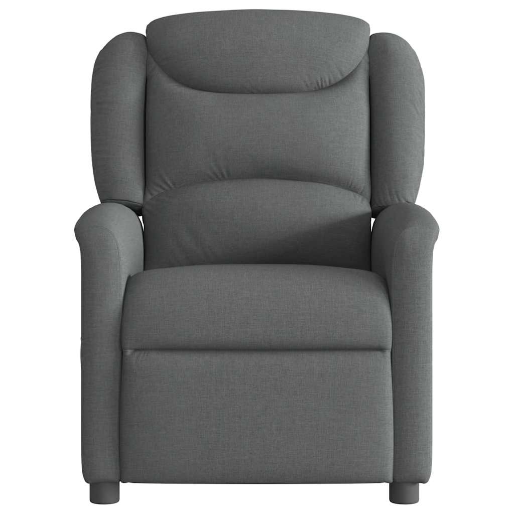 Fauteuil inclinable de massage électrique gris foncé tissu - XIOS