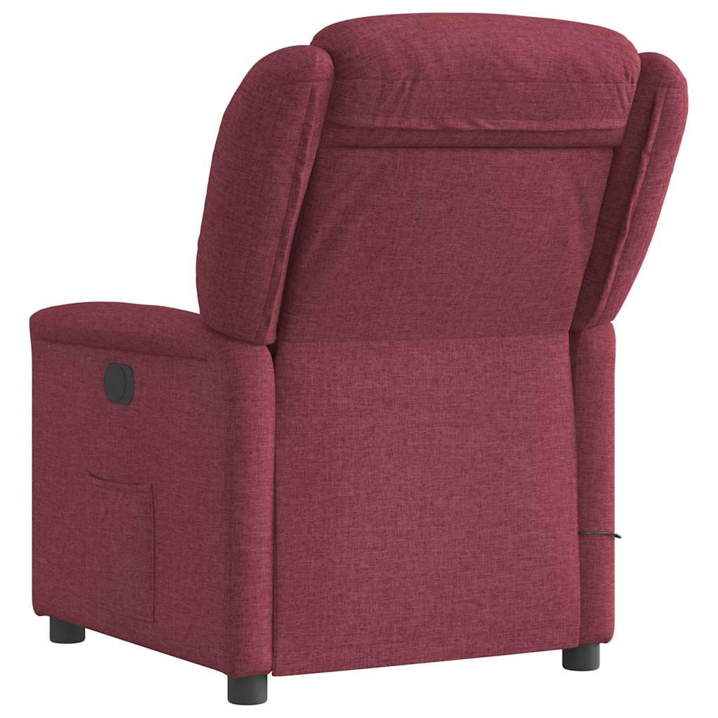 Fauteuil de massage inclinable électrique Rouge bordeaux Tissu - XIOS