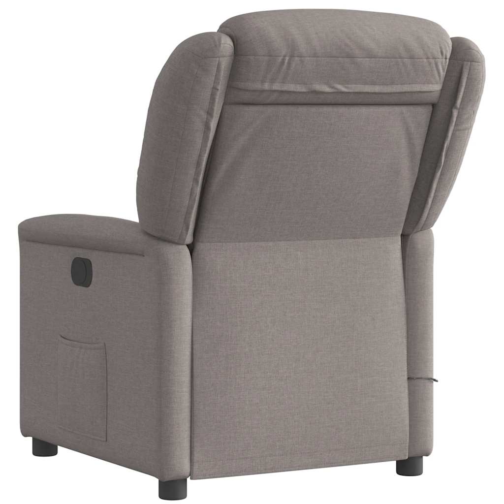 Fauteuil de massage inclinable électrique Taupe Tissu - XIOS