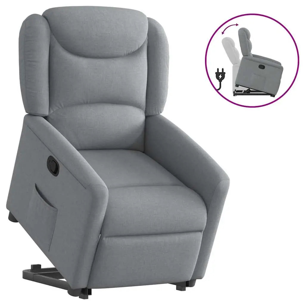 Fauteuil inclinable Gris clair Tissu - XIOS