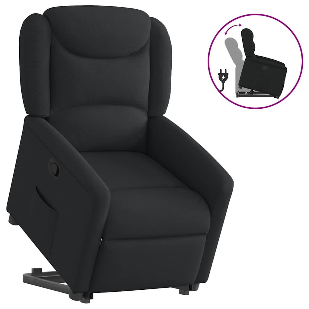 Fauteuil inclinable noir tissu - XIOS