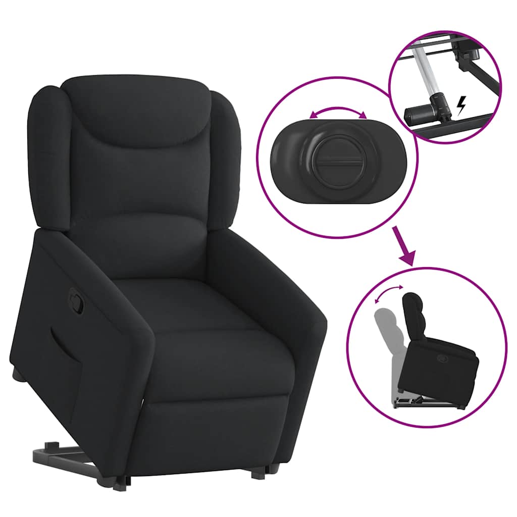 Fauteuil inclinable noir tissu - XIOS
