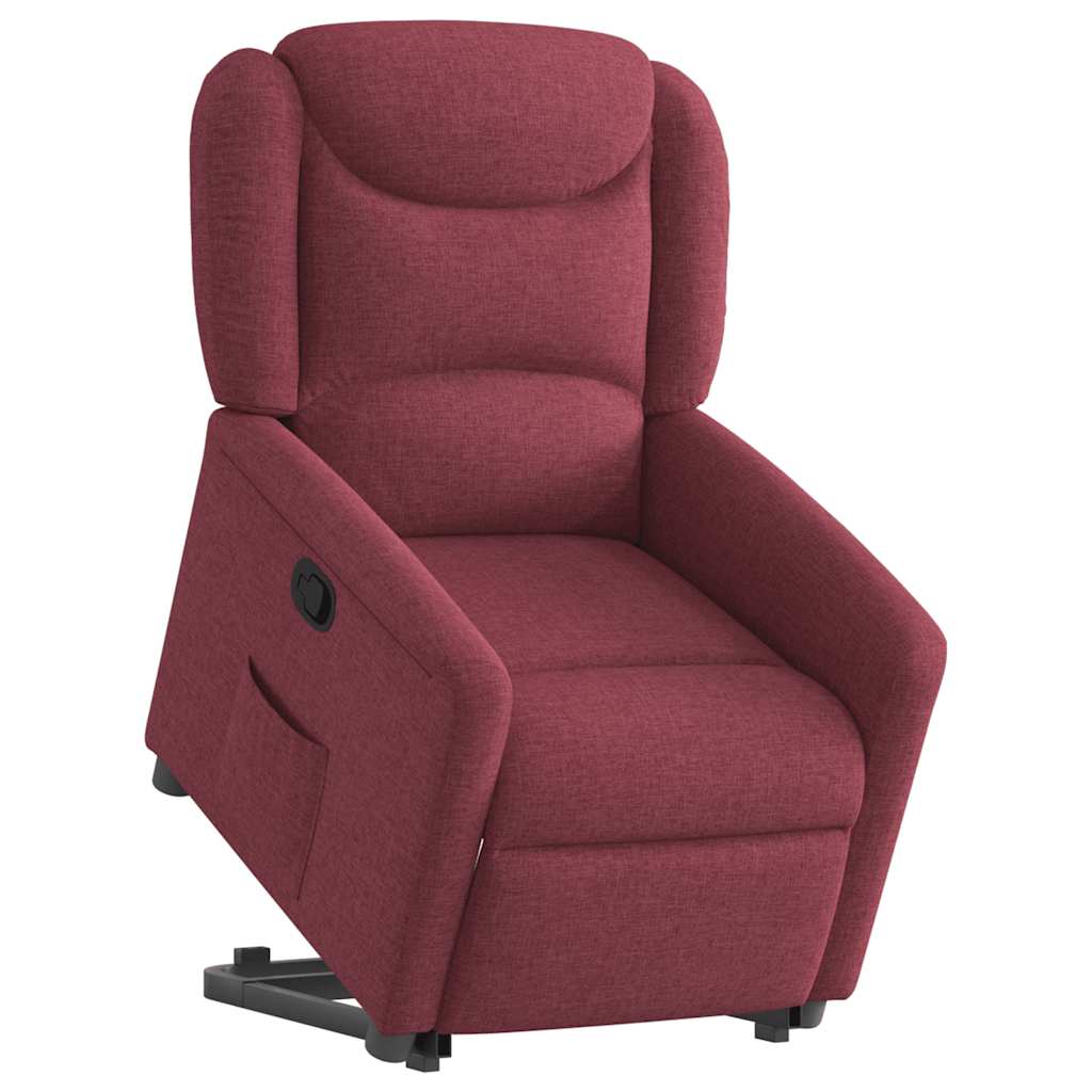 Fauteuil inclinable rouge bordeaux tissu - XIOS