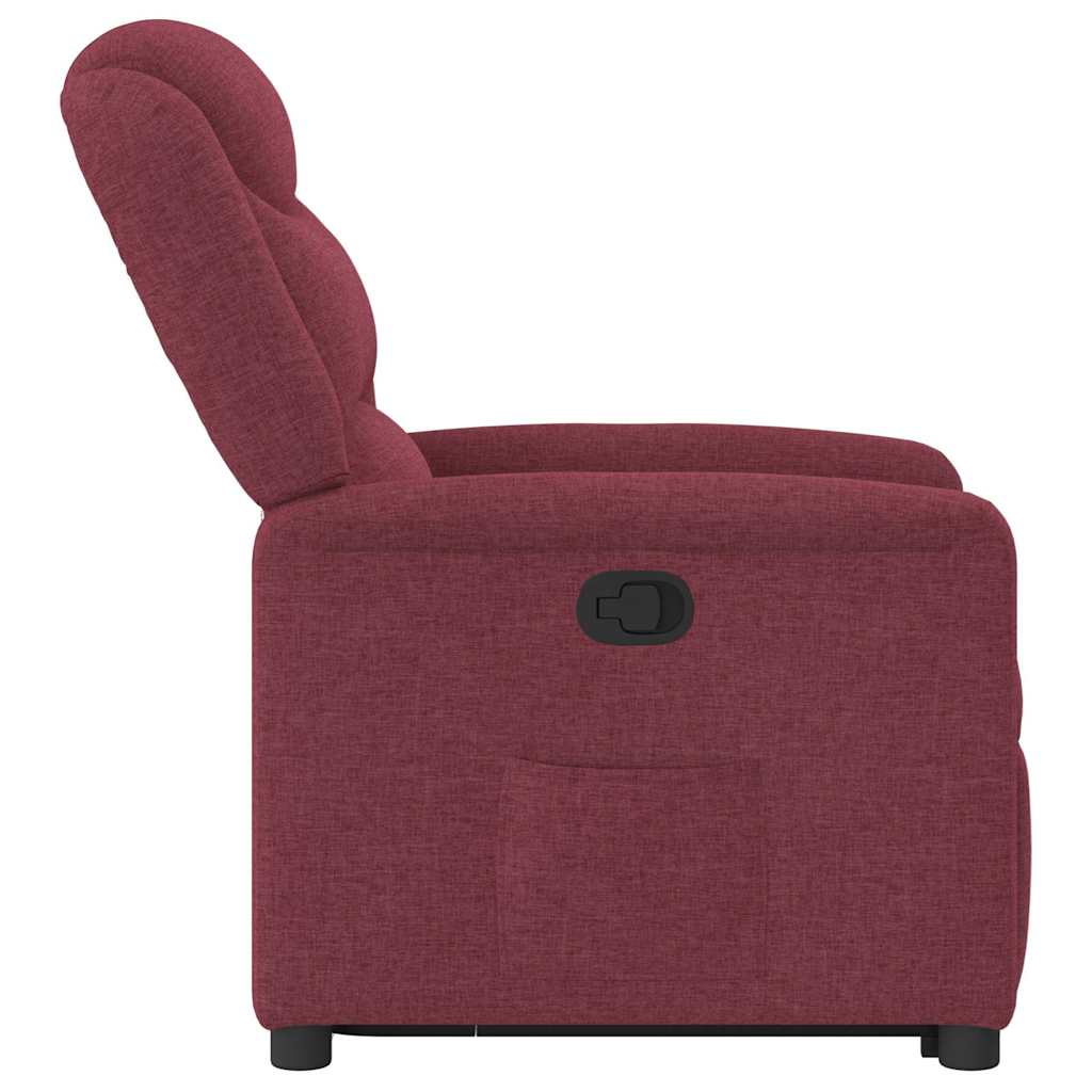 Fauteuil inclinable rouge bordeaux tissu - XIOS