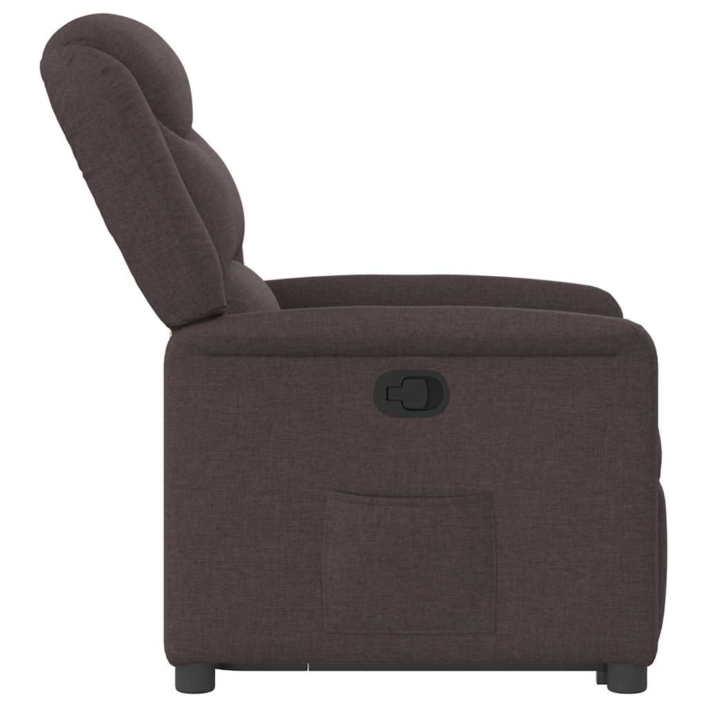 Fauteuil inclinable marron foncé tissu - XIOS