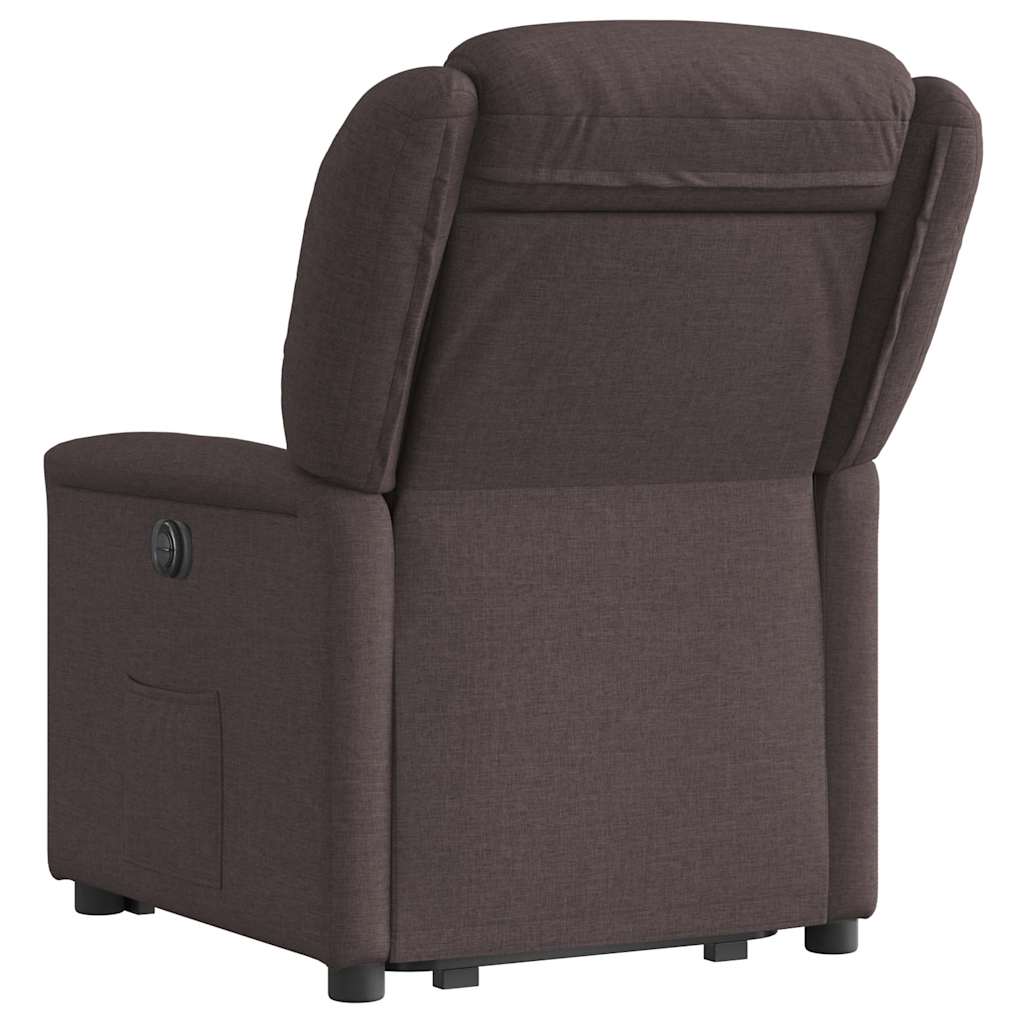Fauteuil inclinable marron foncé tissu - XIOS