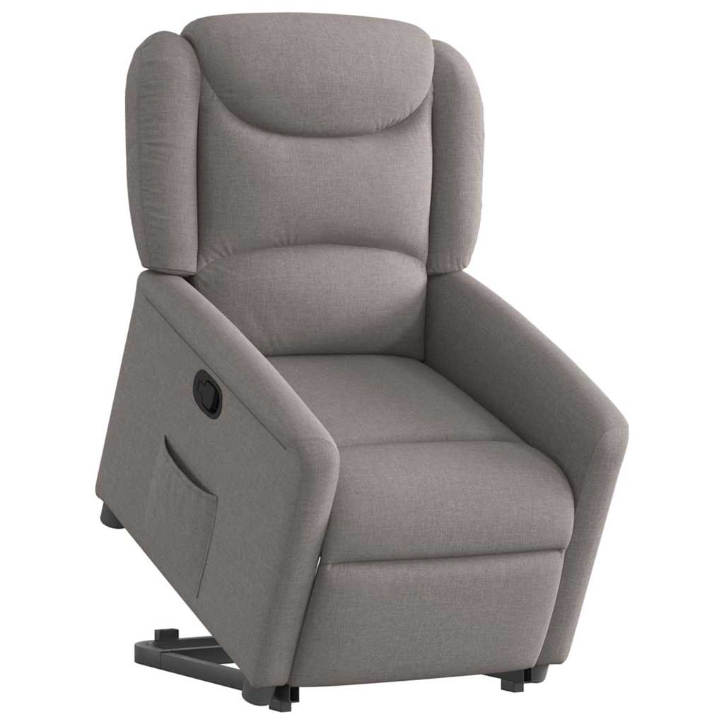Fauteuil inclinable taupe tissu - XIOS