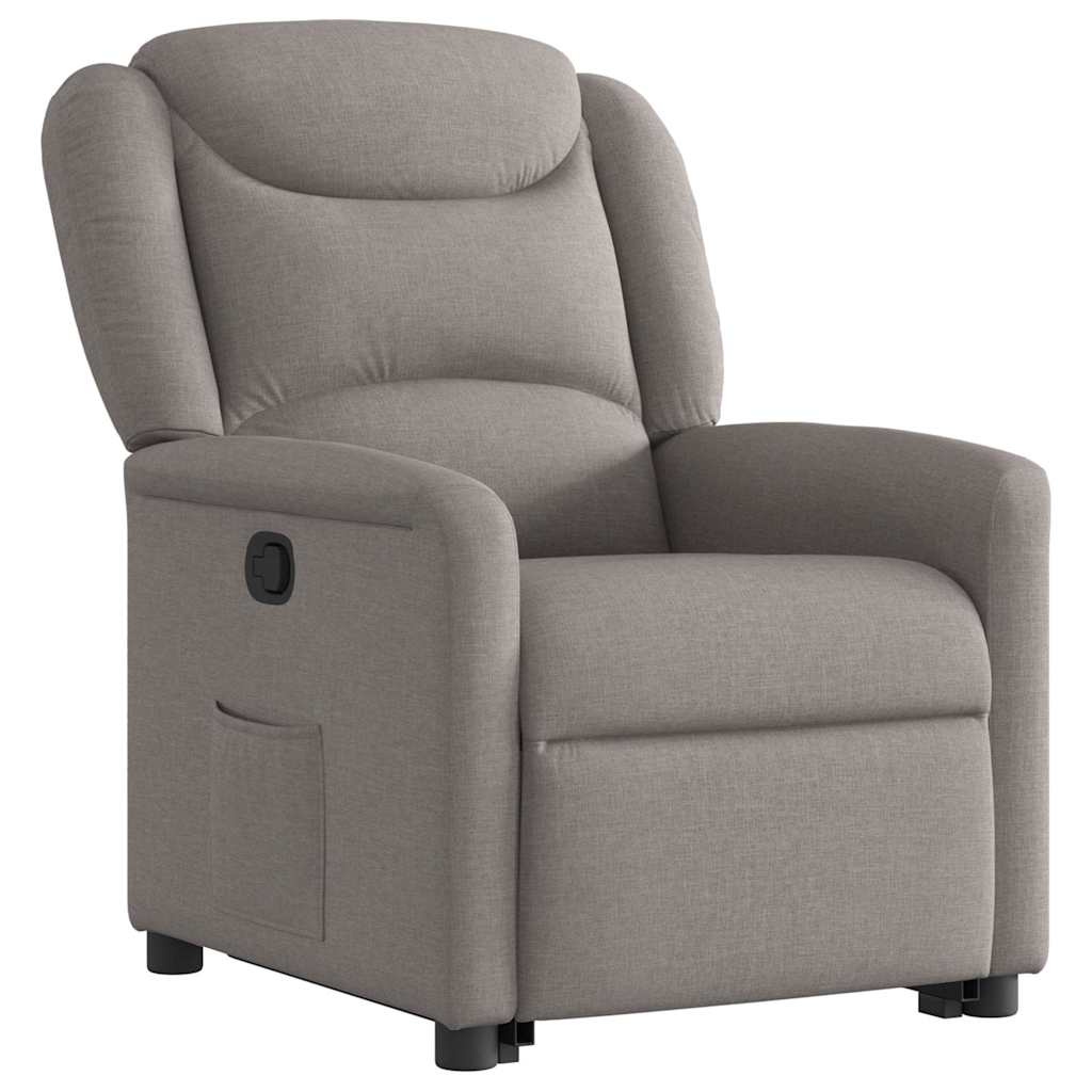 Fauteuil inclinable taupe tissu - XIOS