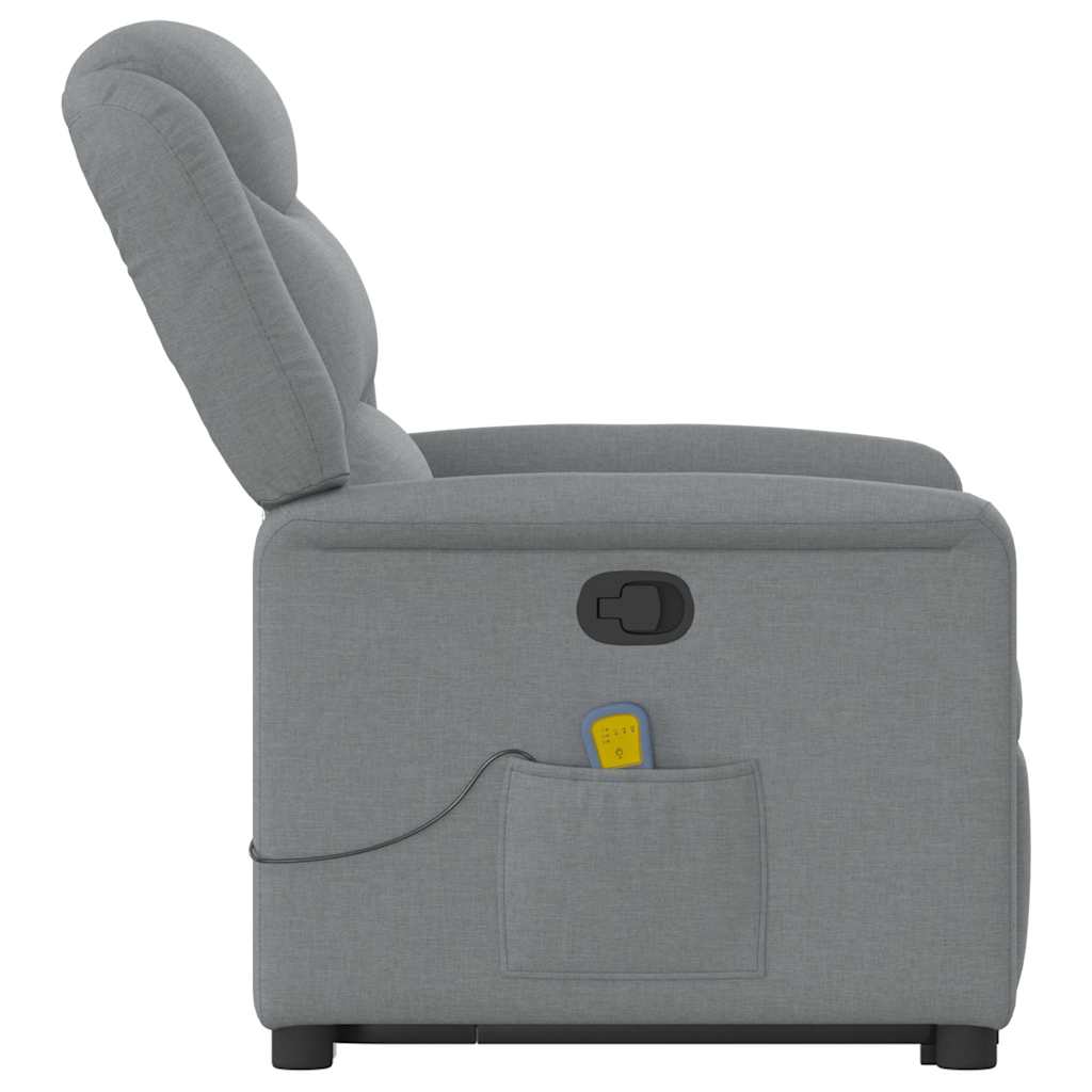 Fauteuil de massage inclinable Gris clair Tissu - XIOS