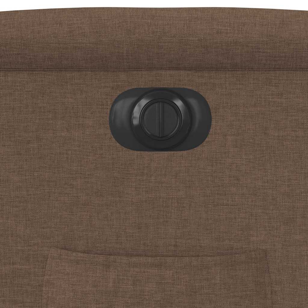 Fauteuil inclinable électrique marron tissu