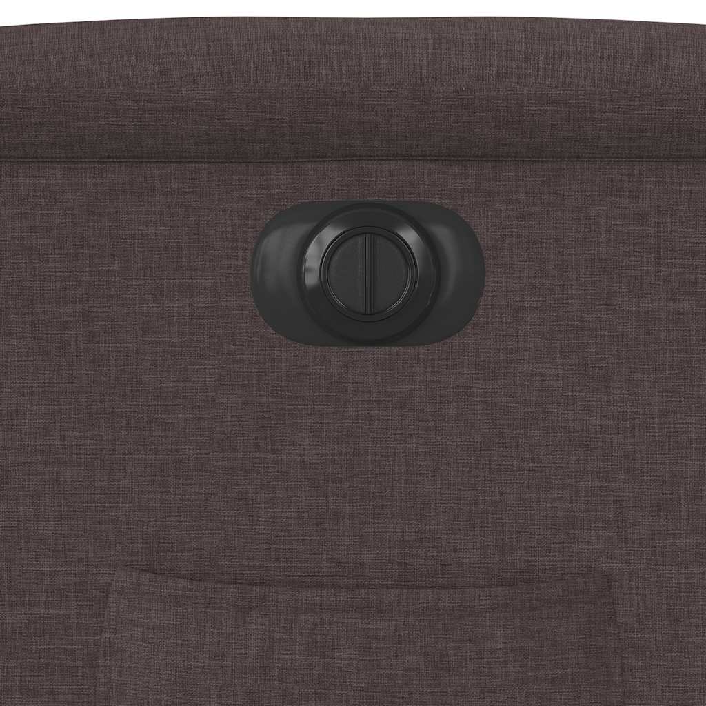 Fauteuil inclinable électrique marron foncé tissu