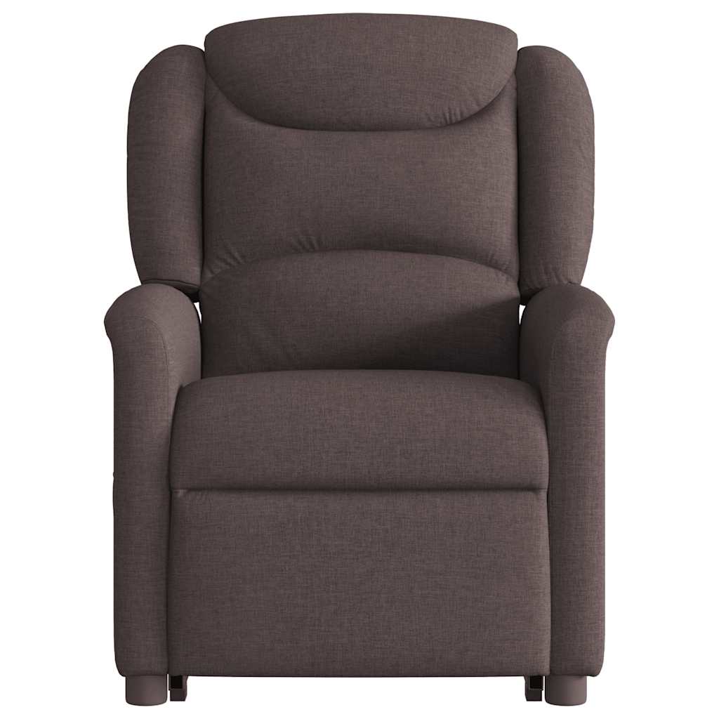Fauteuil inclinable électrique marron foncé tissu - XIOS