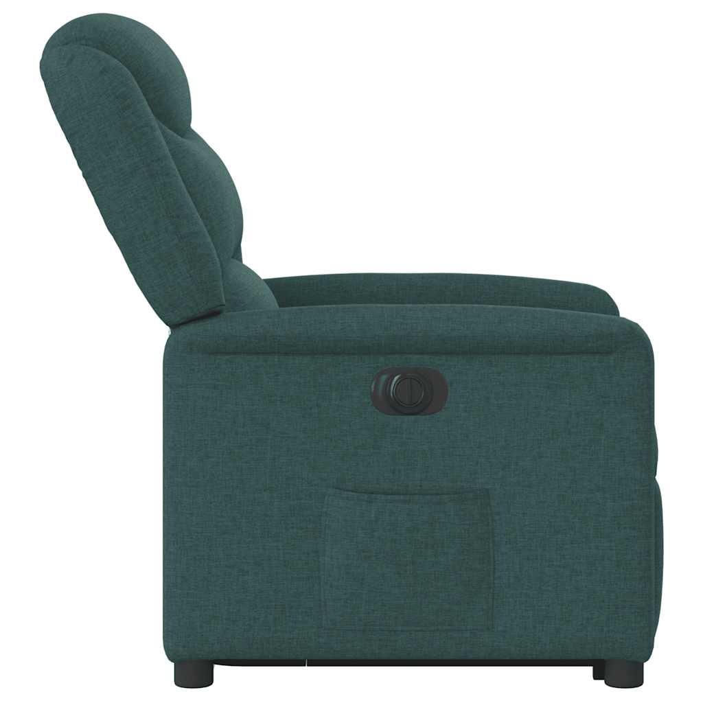 Fauteuil inclinable électrique vert foncé tissu