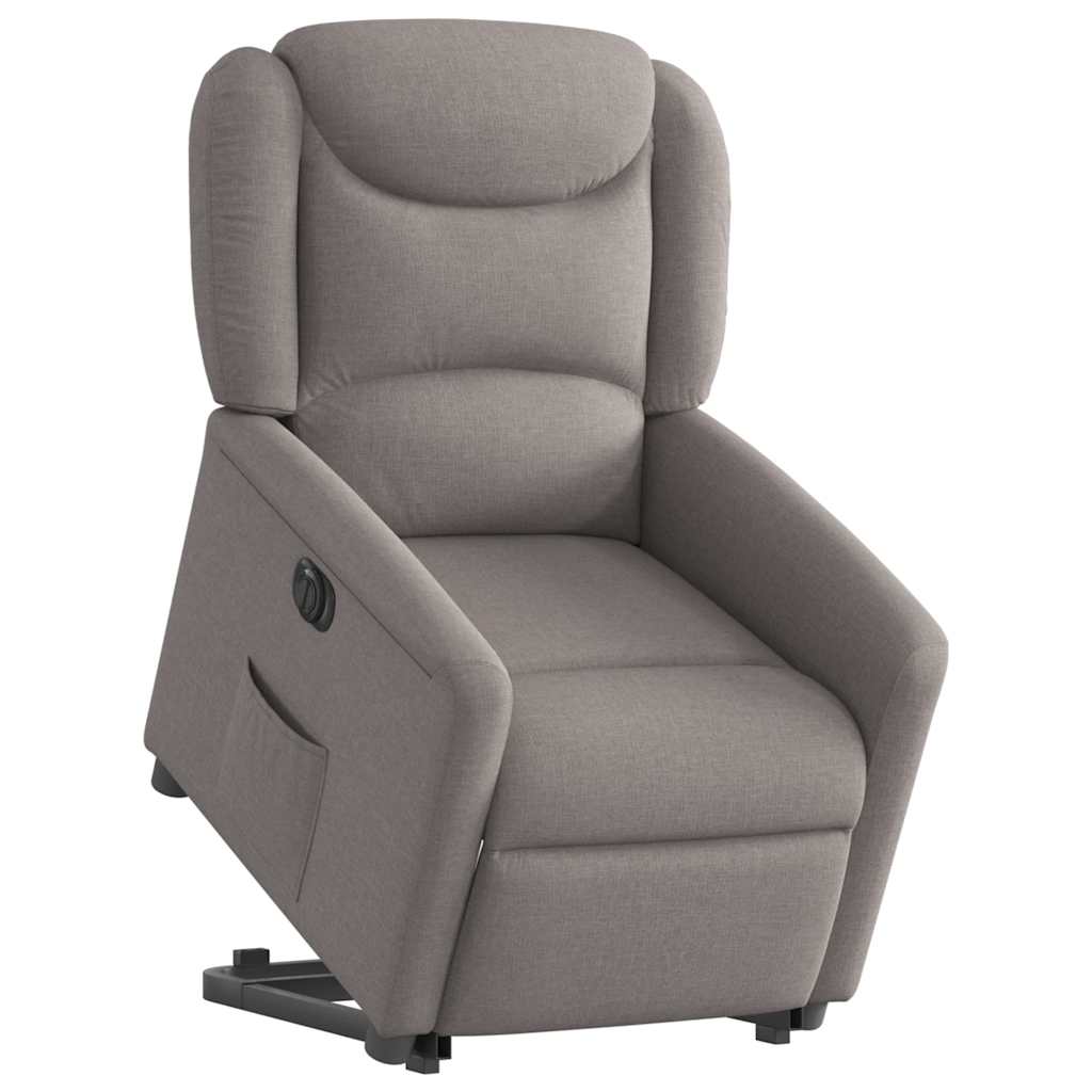 Fauteuil inclinable électrique taupe tissu - XIOS