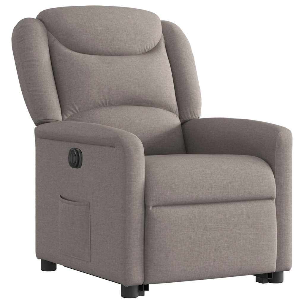 Fauteuil inclinable électrique taupe tissu - XIOS