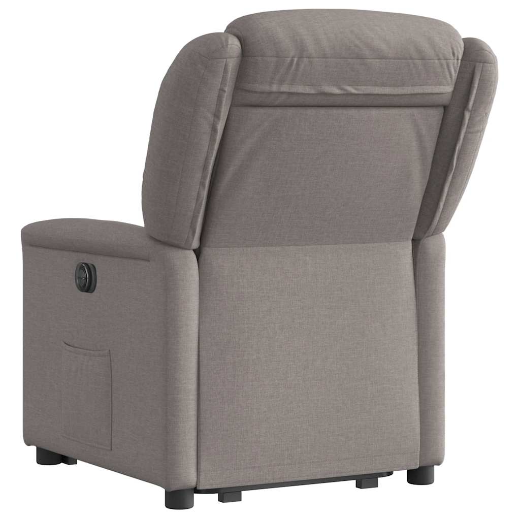 Fauteuil inclinable électrique taupe tissu - XIOS