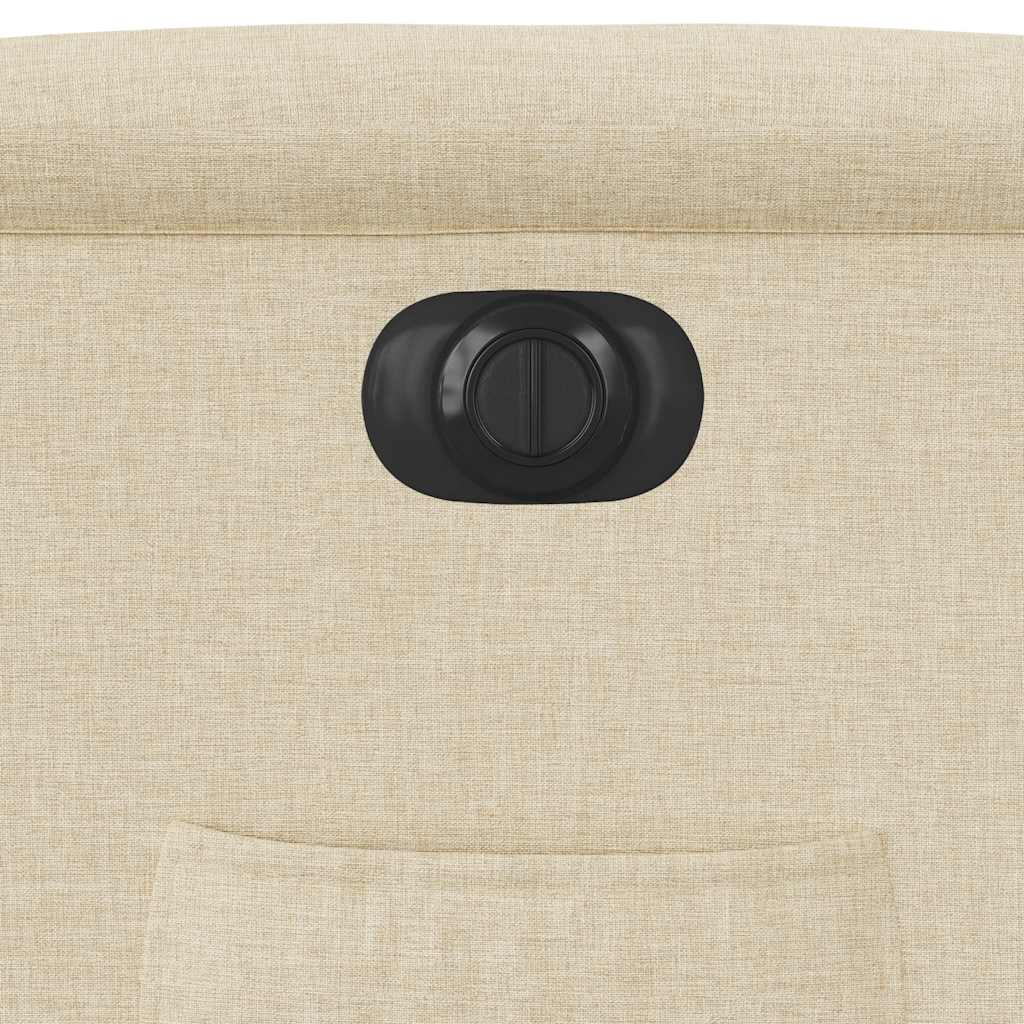 Fauteuil inclinable électrique crème tissu