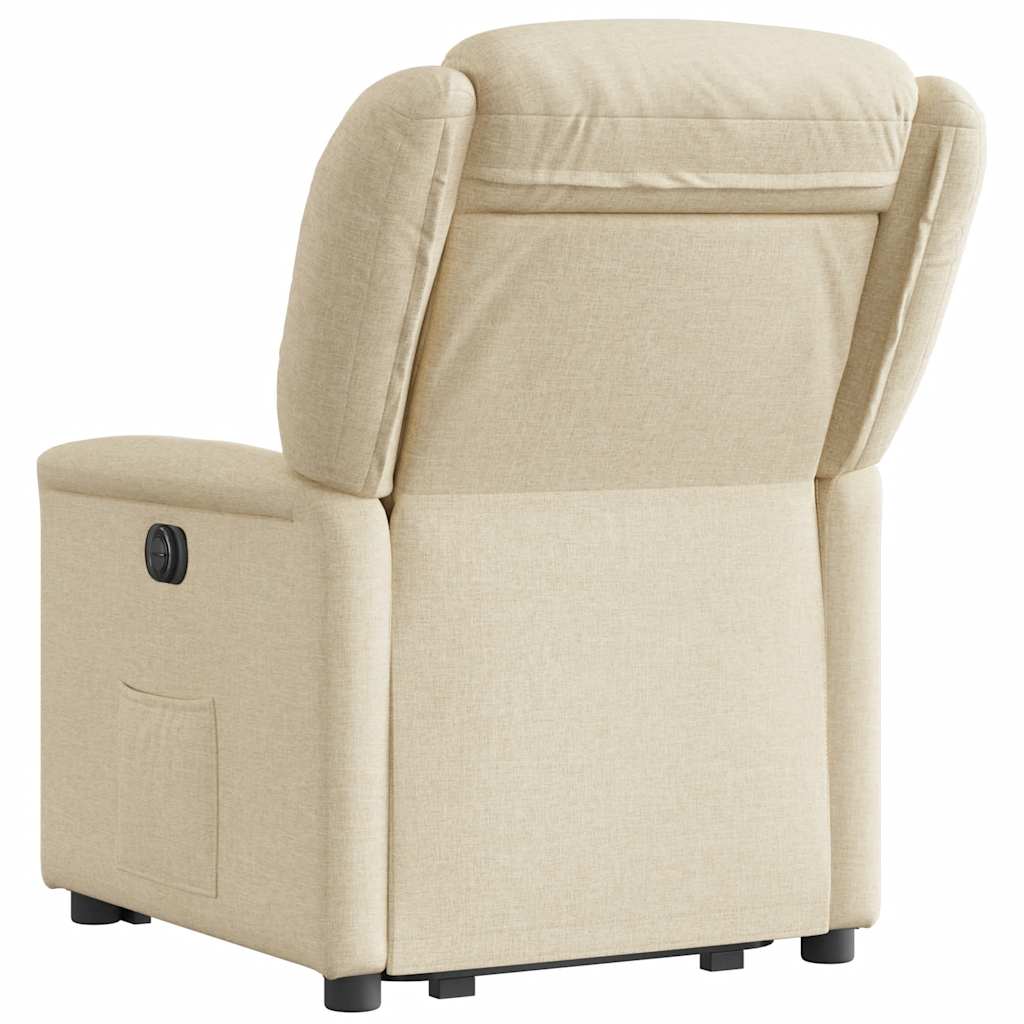 Fauteuil inclinable électrique crème tissu - XIOS