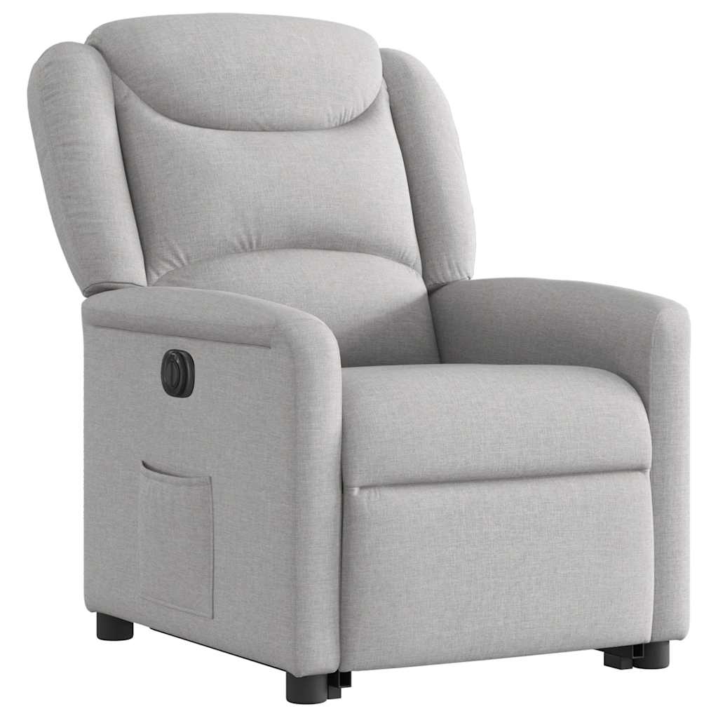 Fauteuil inclinable électrique gris nuage tissu - XIOS