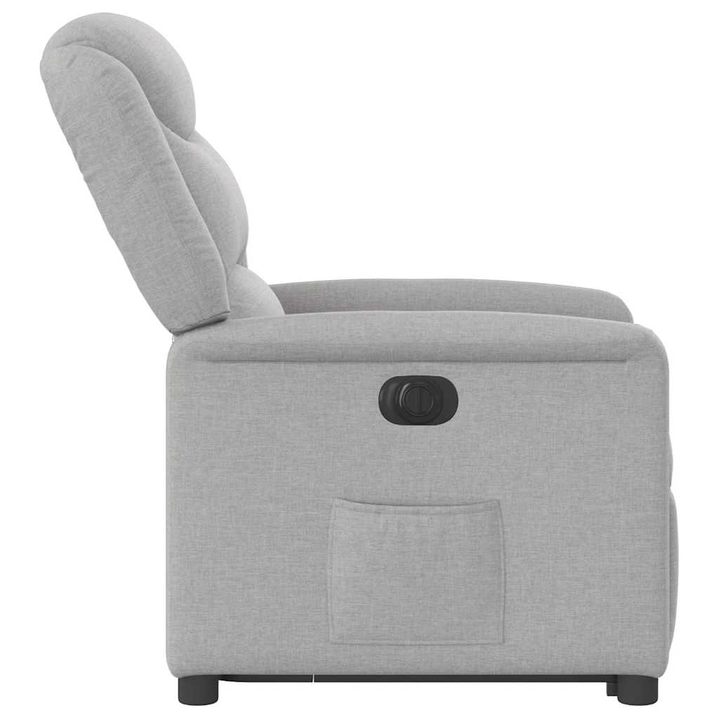 Fauteuil inclinable électrique gris nuage tissu - XIOS