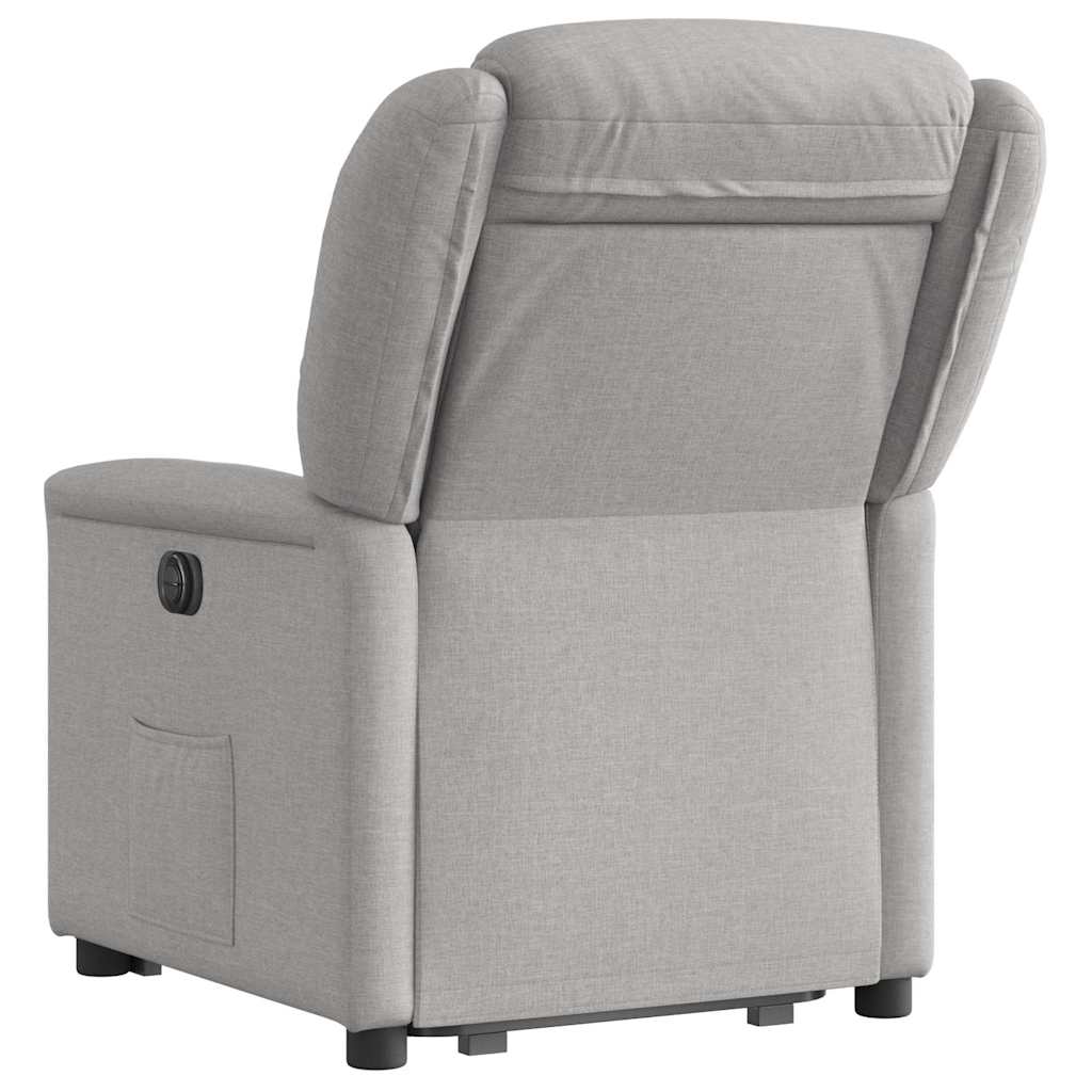 Fauteuil inclinable électrique gris nuage tissu - XIOS