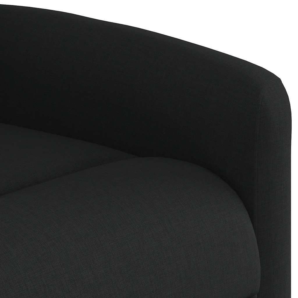 Fauteuil inclinable de massage électrique Noir Tissu