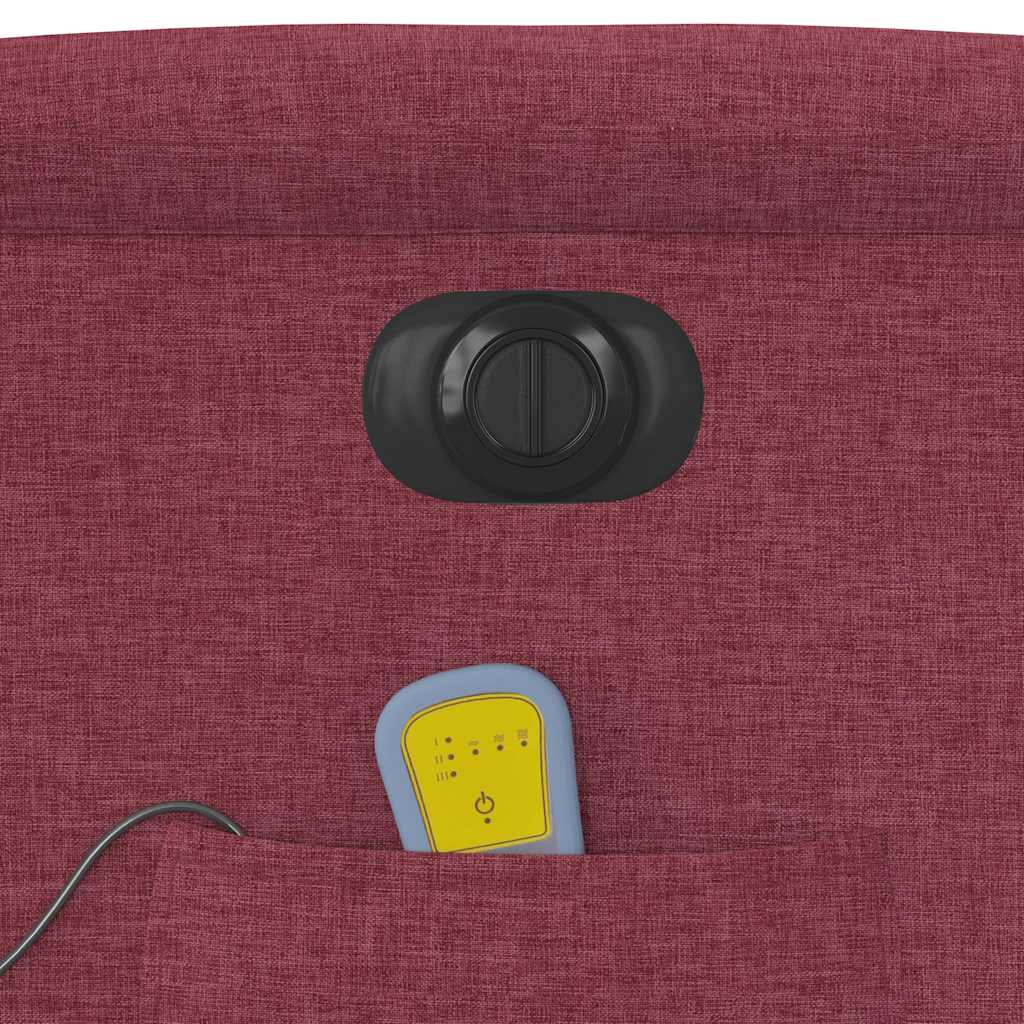 Fauteuil inclinable de massage électrique Rouge bordeaux Tissu