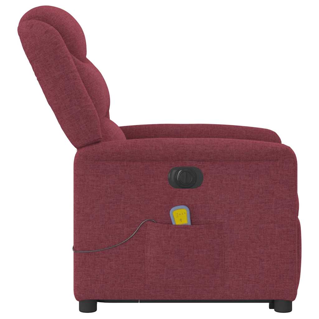 Fauteuil inclinable de massage électrique Rouge bordeaux Tissu - XIOS