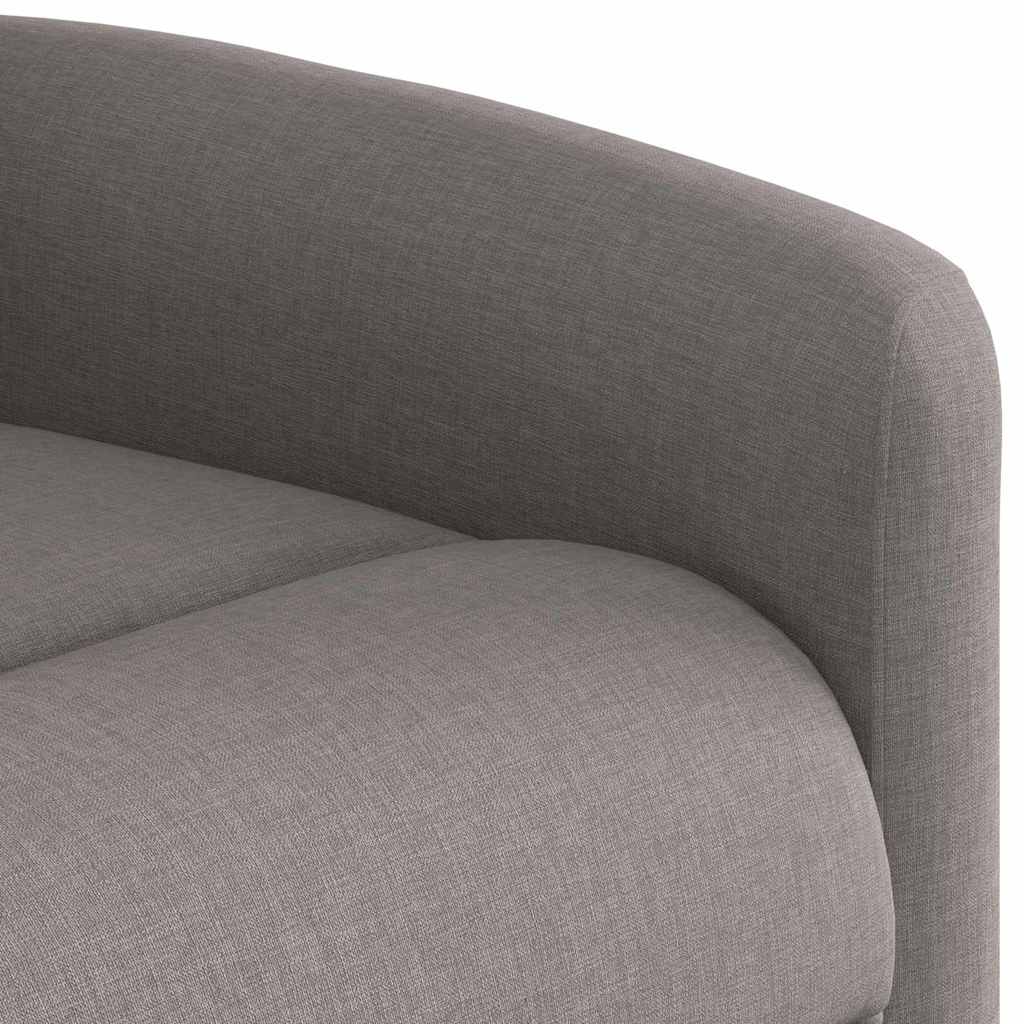Fauteuil inclinable de massage électrique Taupe Tissu