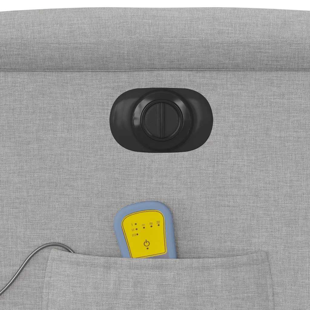 Fauteuil inclinable de massage électrique gris nuage tissu