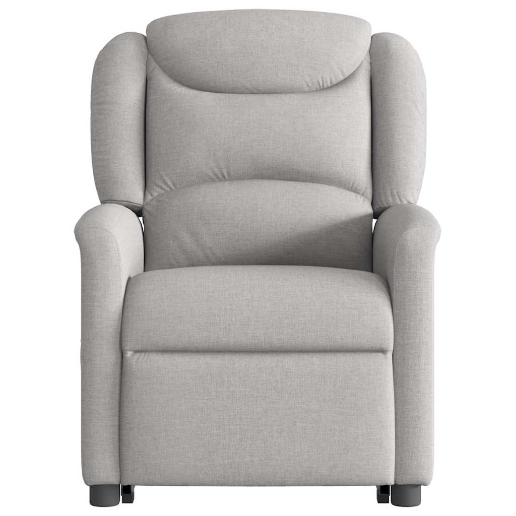 Fauteuil inclinable de massage électrique gris nuage tissu - XIOS