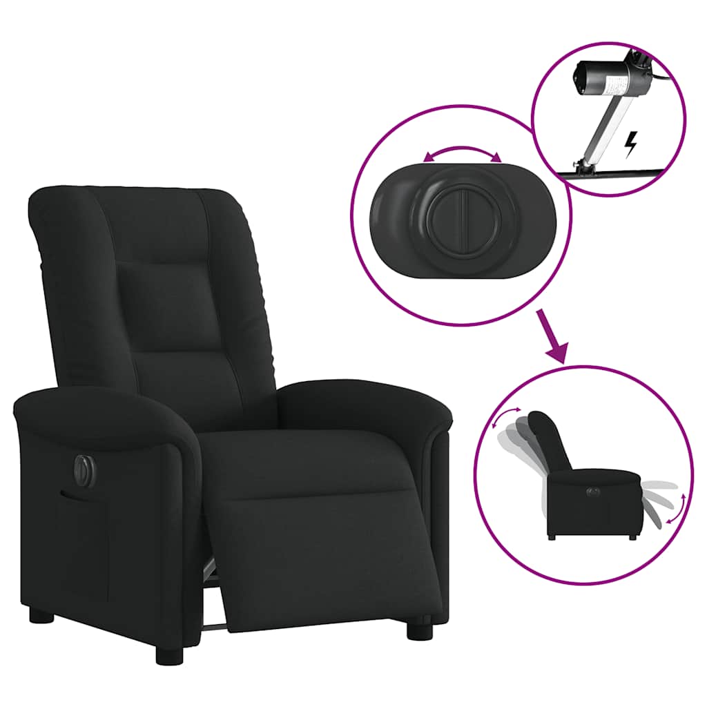 Fauteuil inclinable électrique Noir Tissu - XIOS