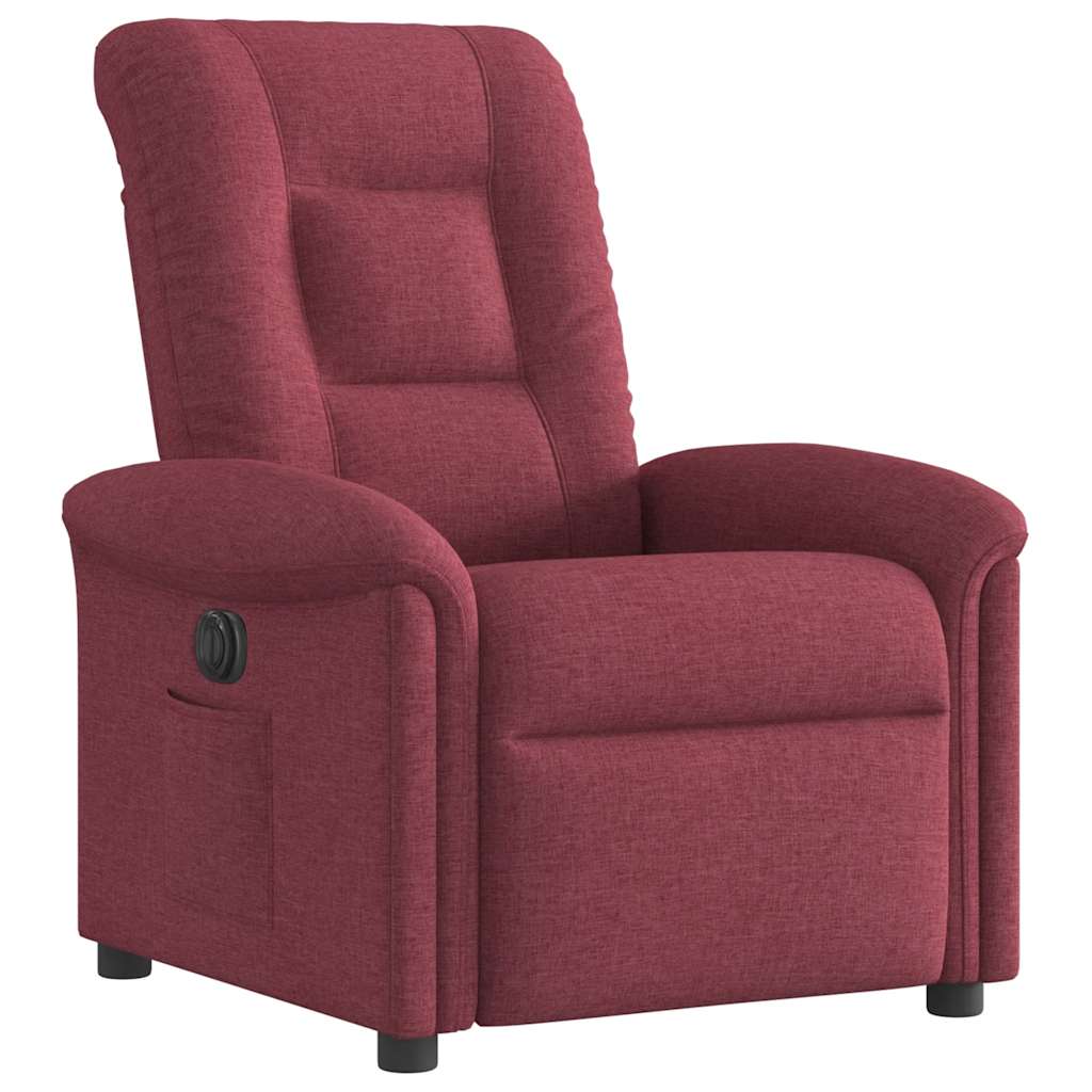 Fauteuil inclinable électrique Rouge bordeaux Tissu - XIOS